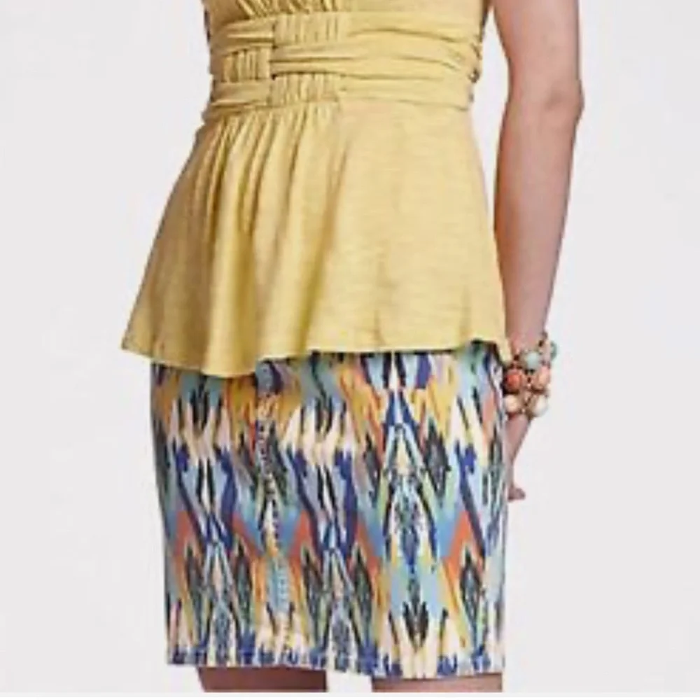 Anthropologie x Current Elliott Multicolor Stiletto Pencil Skirt Size 27 NWT